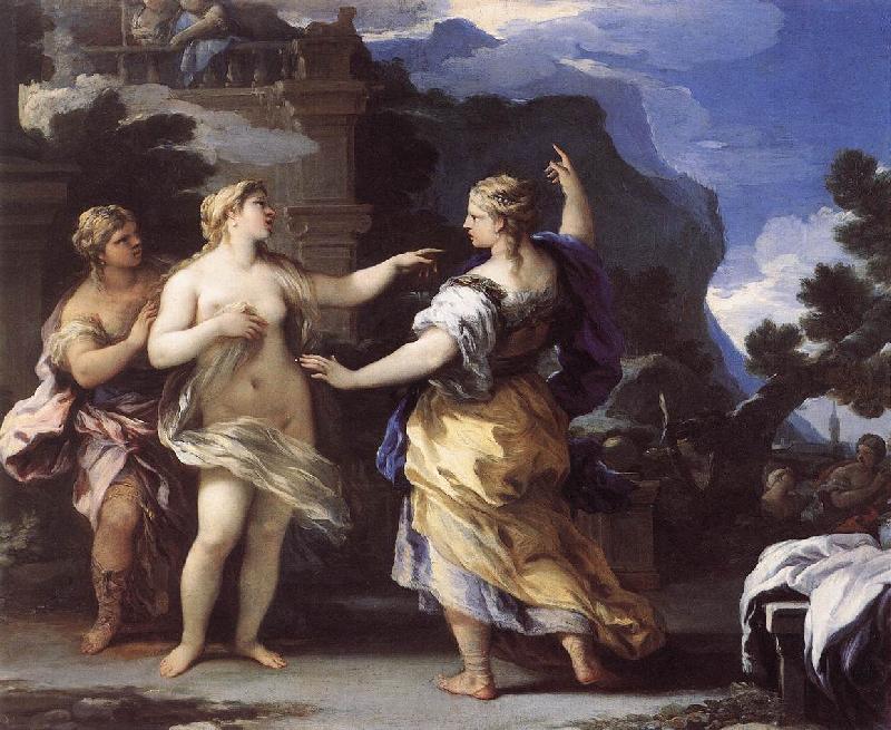 GIORDANO, Luca Venus Punishing Psyche with a Task  dfh Sweden oil painting art